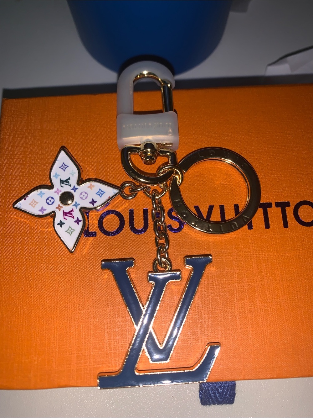 Monogram purse/bag charm keychain